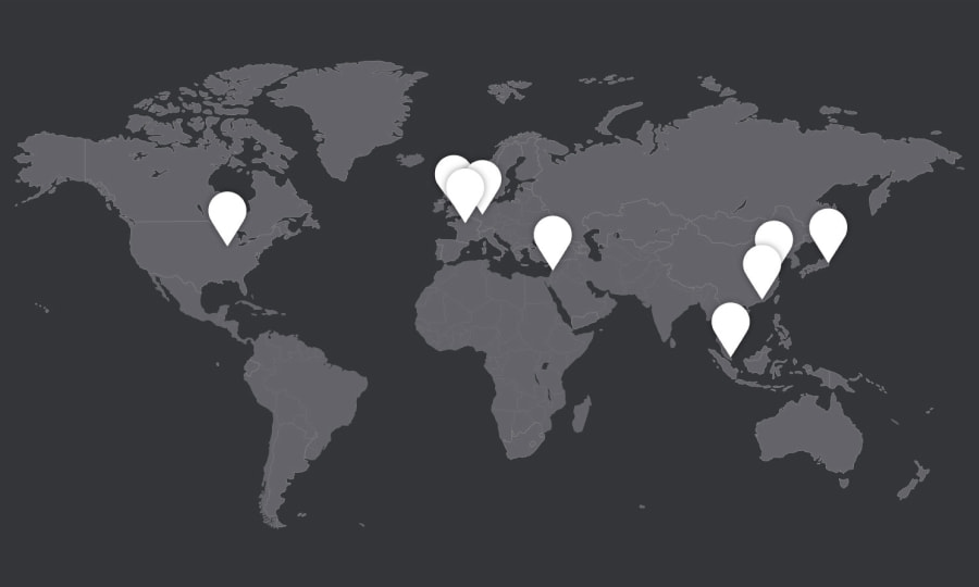 A map of tms locations worldwide