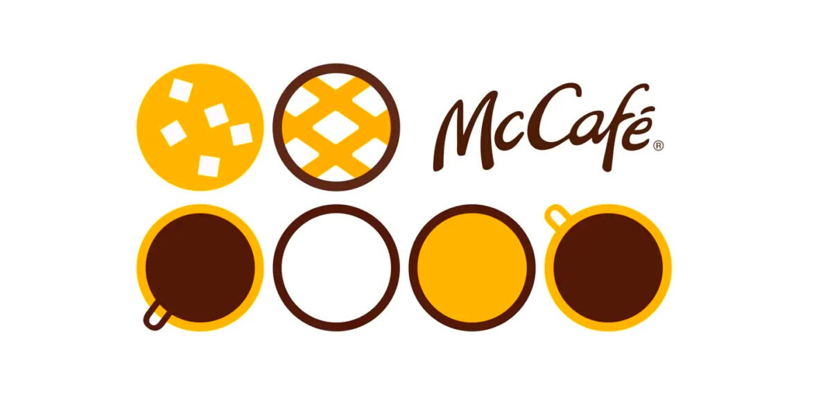 Illustrations de la marque McCafé modernisée