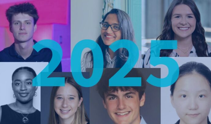 collage of 7 summer intern headshots
