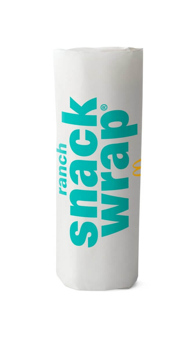Emballage du Snack Wrap ranch McDonald's