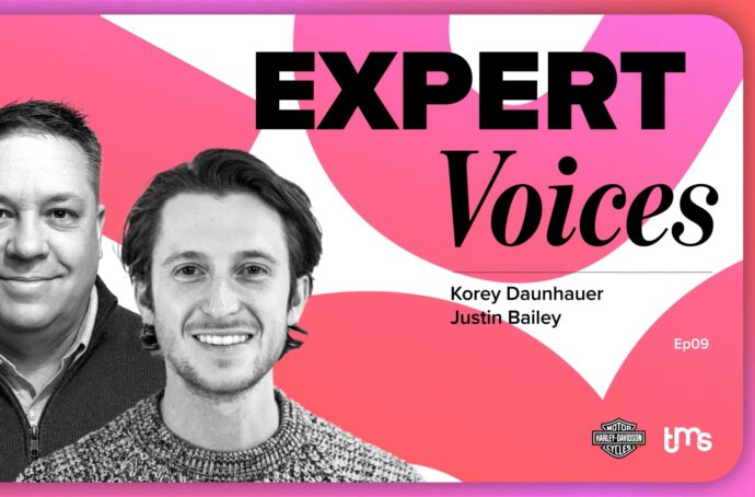 Expert Voices interview series graphic featuring Korey Danhauer and Justin Bailey's headshot